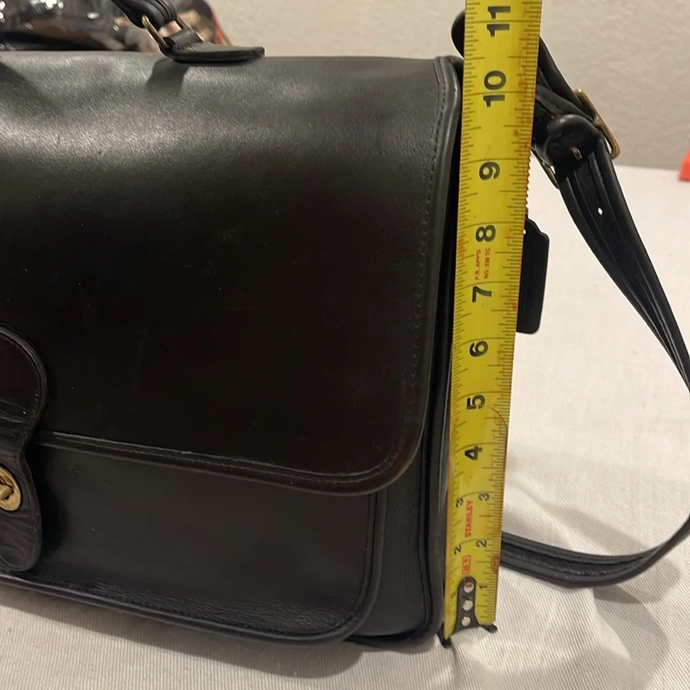 Vintage Coach Smooth Black Leather Metropolitan Briefcase Adj Strap 1133-311 OBO - Picture 14 of 16